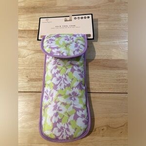 Nanette Lepore Hair tool case in purple with flowers. Brand new